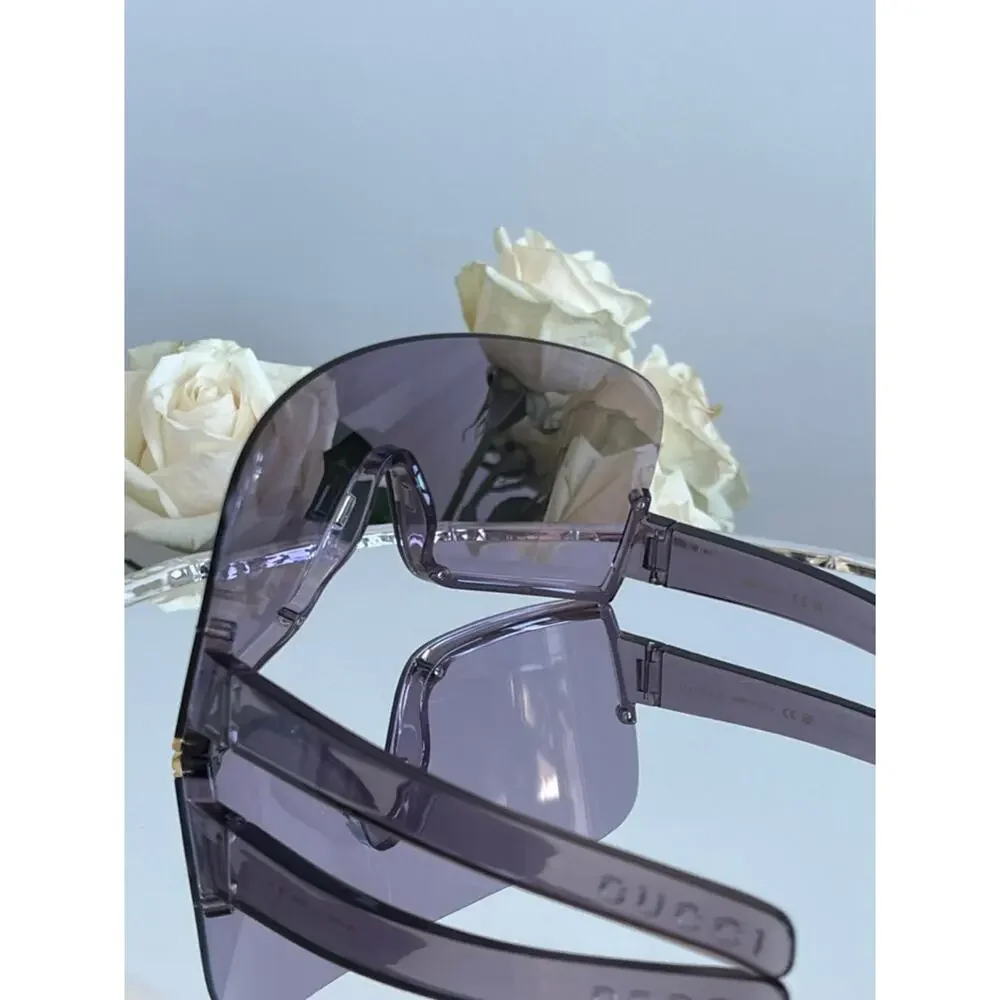 NEW Gucci GG1631S Purple Mask Shield Sunglasses